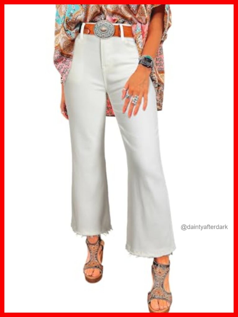 High Waisted Flared Jeans Raw Hem Wide Leg Stretchy Denim Pants